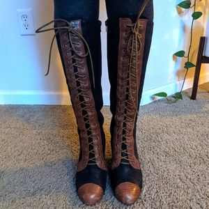 Lace Up Leather Boots
